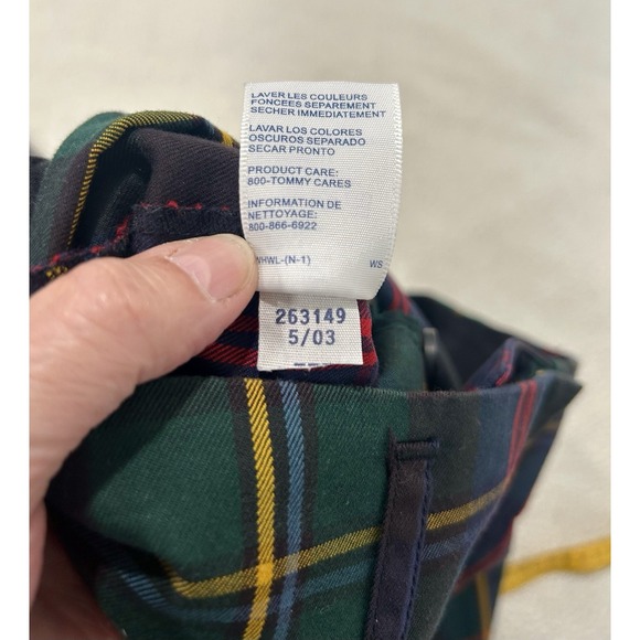 Tommy Hilfiger Tartan Vtg Y2K Cargo Plaid Pants Academia Prep Grunge Punk Sz 4 - Picture 8 of 9
